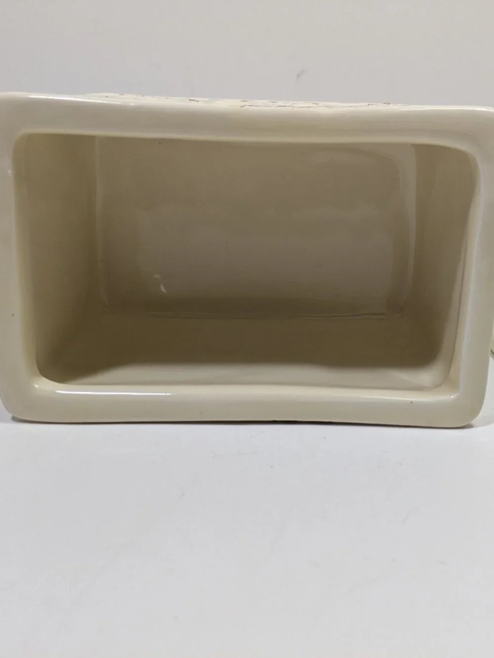 Sur La Table Salt Box Cellar Beige Yellow Red Glazed Kitchen Home Decor Ceramic